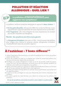 Fiche patient pollution